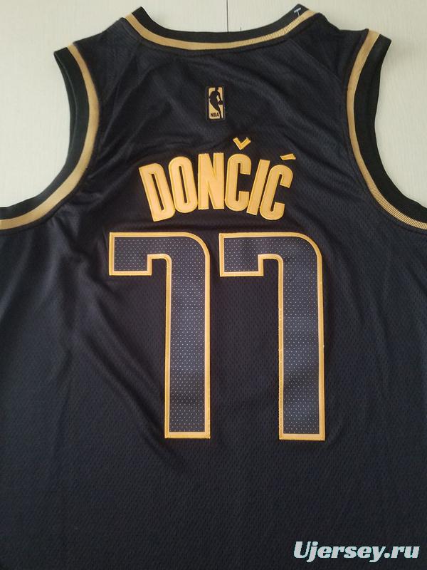 Luka Dončić 77 Black Golden Edition Jersey