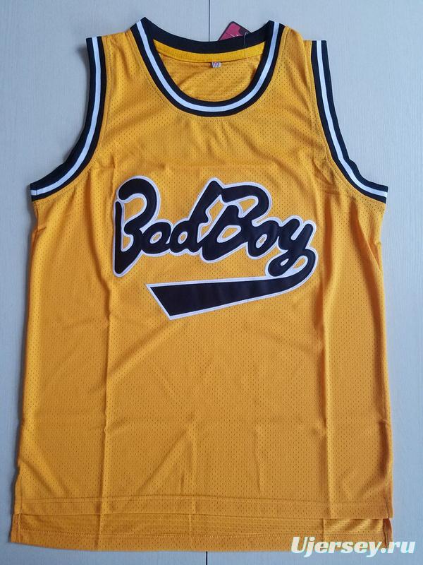Notorious B.I.G. Biggie Smalls 72 Bad Boy Yellow Basketball Jersey