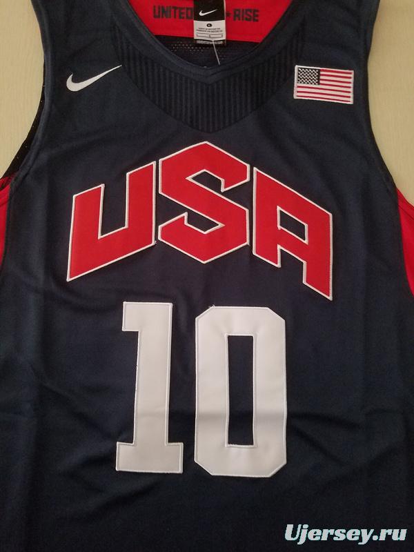 Kobe Bryant 10 Dark Blue USA Basketball Jersey