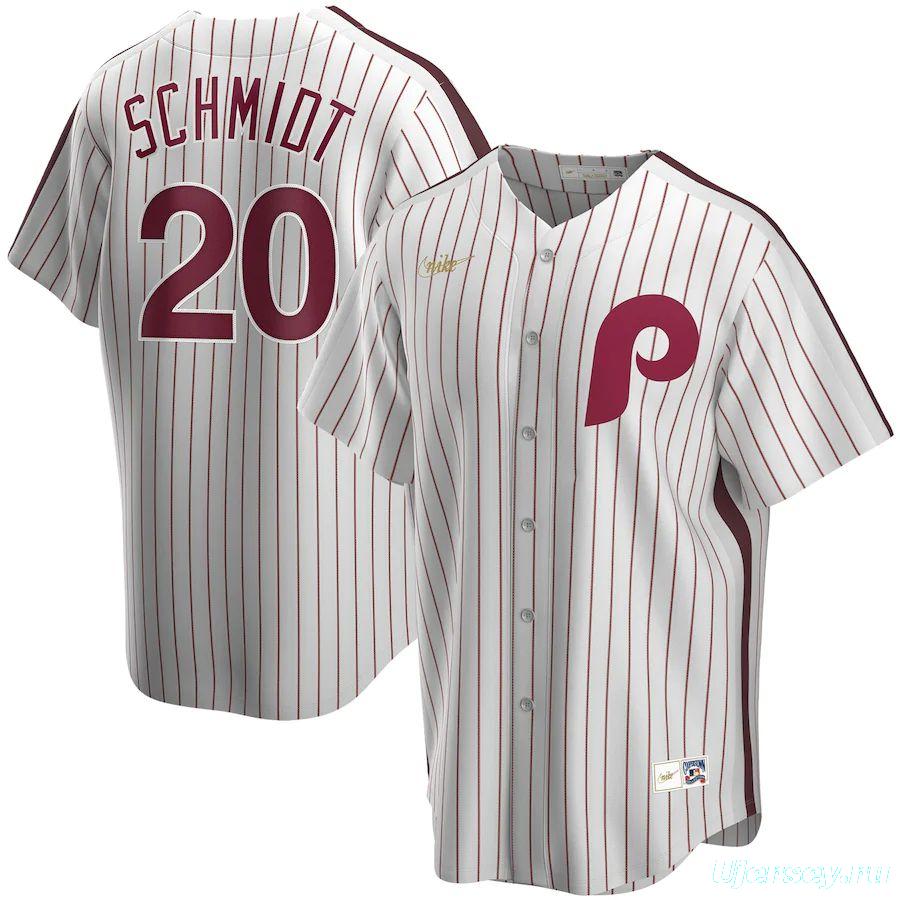 Men's Mike Schmidt White Home Cooperstown Collection Player Team Jersey
