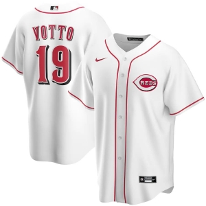 Men's Joey Votto White Home 2020 Player Team Jersey