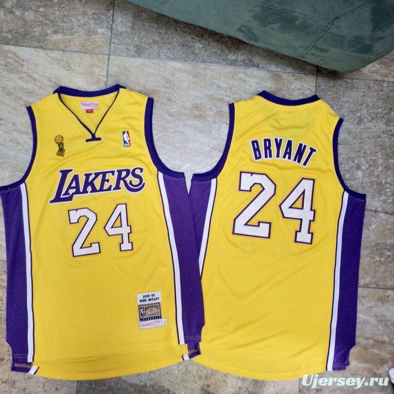 Men's Kobe Bryant Yellow Retro Classic Team Jersey