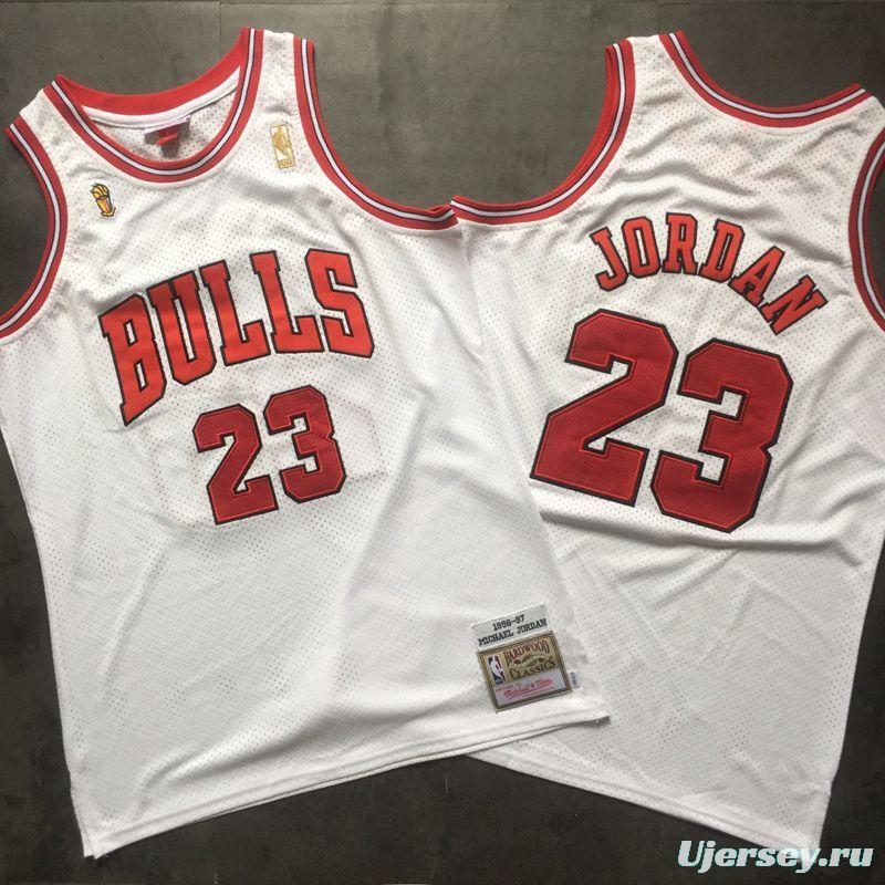 Men's Michael Jordan White Retro Classic Team Jersey