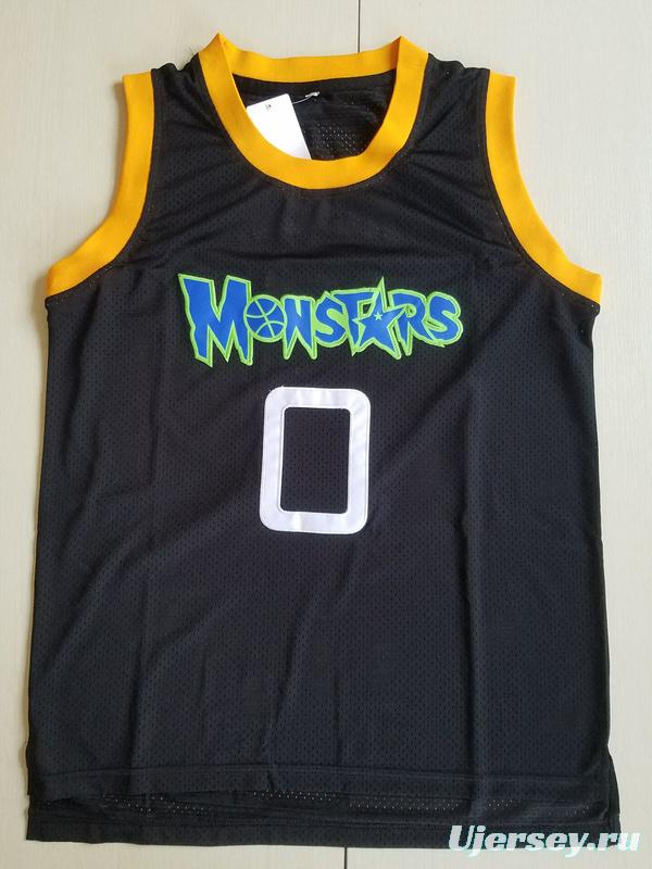 Mon-Stars 0 Alien Black Bastetball Jersey