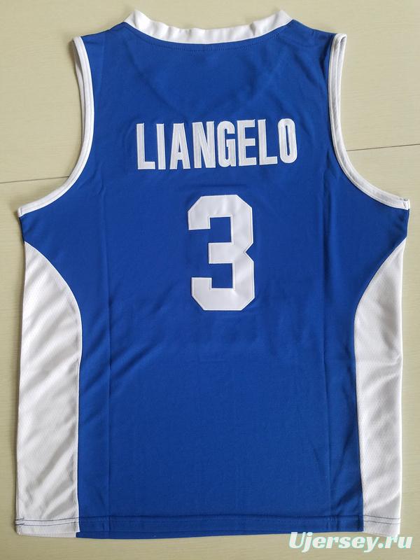 LiAngelo Ball 3 Lithuania Vytautas Blue Basketball Jersey