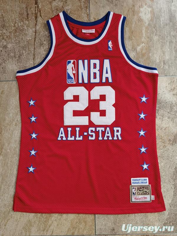 Men's Michael Jordan Red Retro Classic Team Jersey