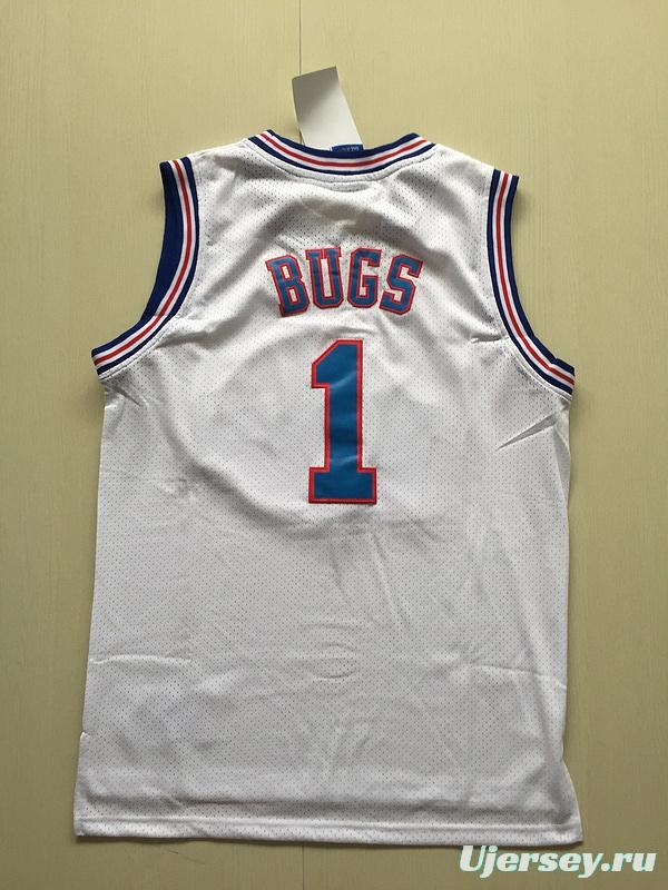 Bugs 1 Movie Edition White Basketball Jersey