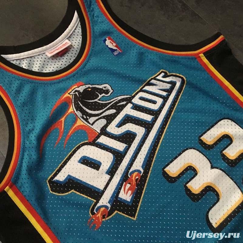 Men's Grant Hill Blue Retro Classic Team Jersey