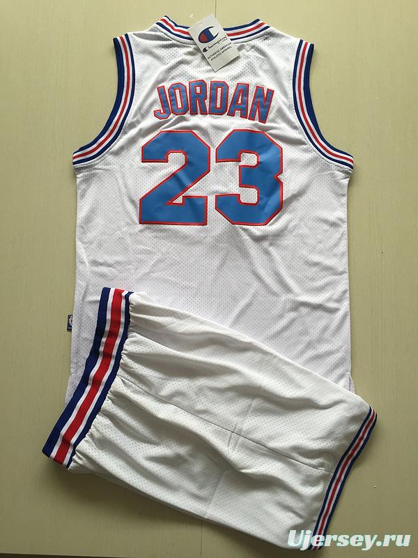 Michael Jordan 23 Movie Edition White Basketball Jersey Kit