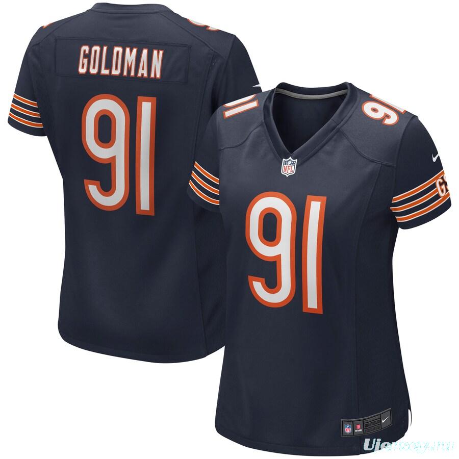 Women's Eddie Goldman Navy Player Limited Team Jersey
