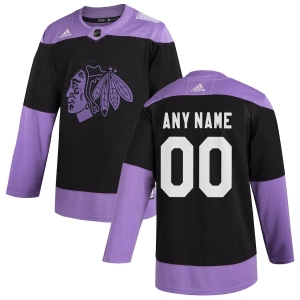 Men's Black Hockey Fights Cancer Custom Practice Team Jersey