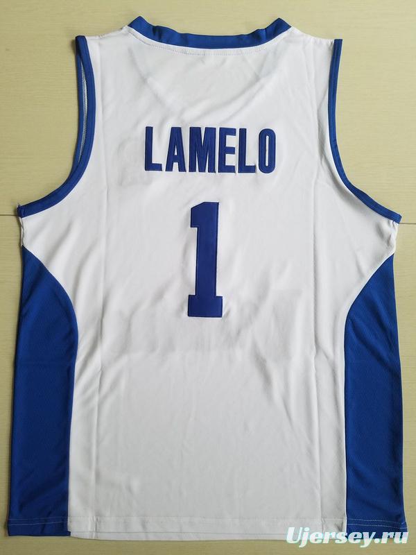 Lamelo Ball 1 Lithuania Vytautas White Basketball Jersey