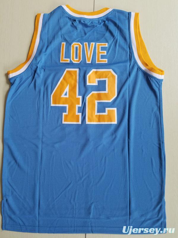 Love 42 UCLA College Light Blue Basketball Jersey