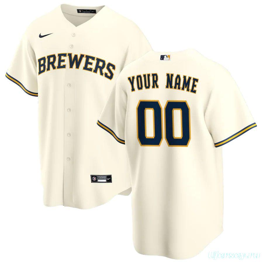 Youth Cream 2020 Home Custom Team Jersey