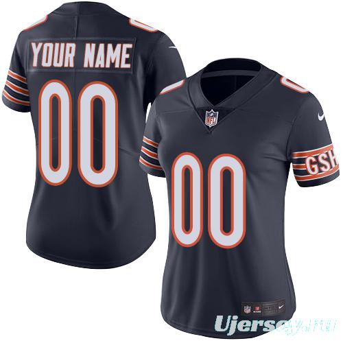 Women's Navy Blue Custom Game Team Jersey