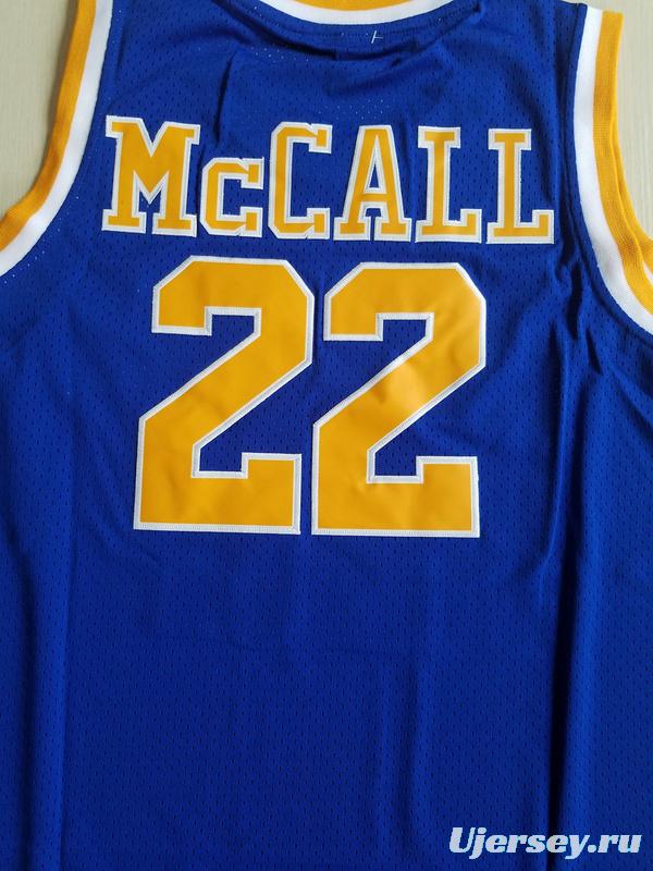 Quincy McCall 22 Crenshaw High School Blue Basketball Jersey Love and Basketball