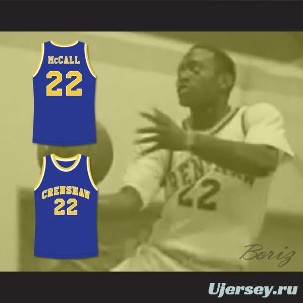 Quincy McCall 22 Crenshaw High School Blue Basketball Jersey Love and Basketball
