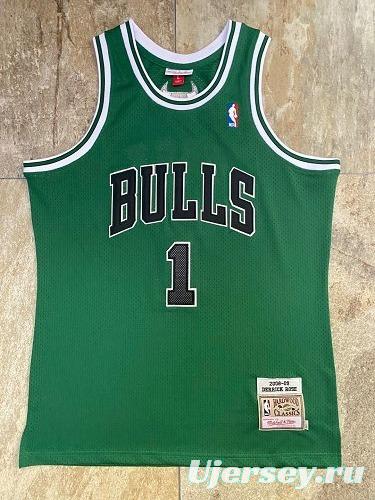 Men's Derrick Rose Green Retro Classic Team Jersey