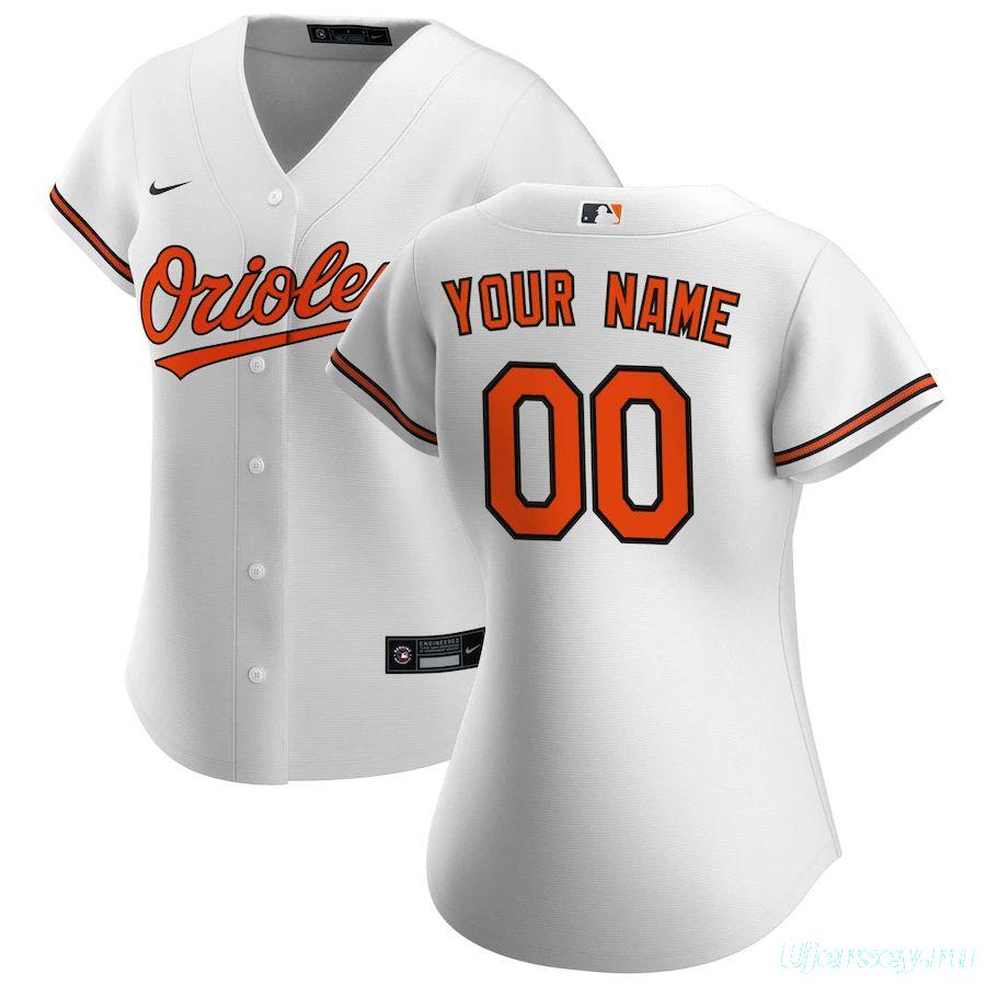 Women's White 2020 Home Custom Team Jersey