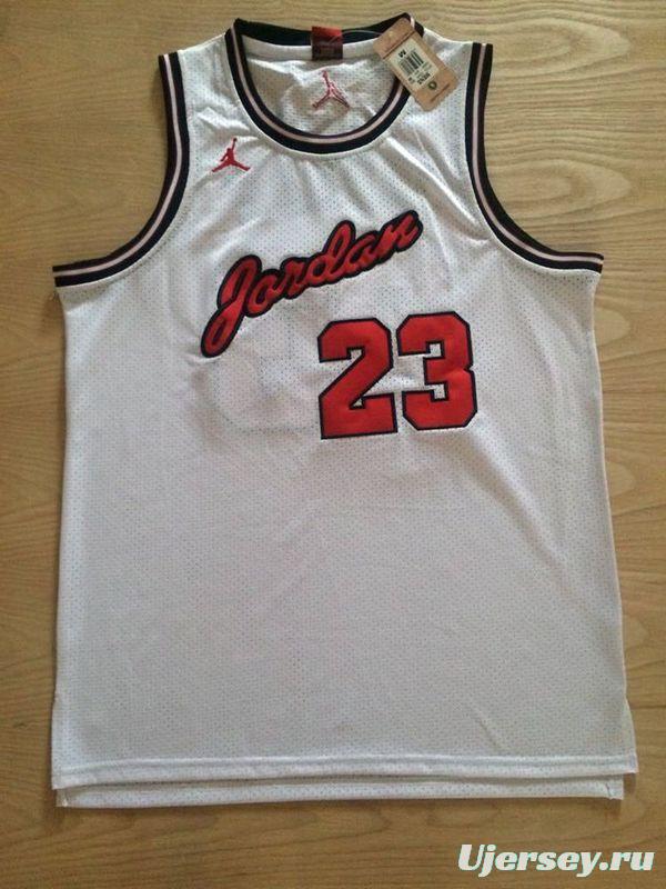 Men's Michael Jordan White Retro Classic Team Jersey