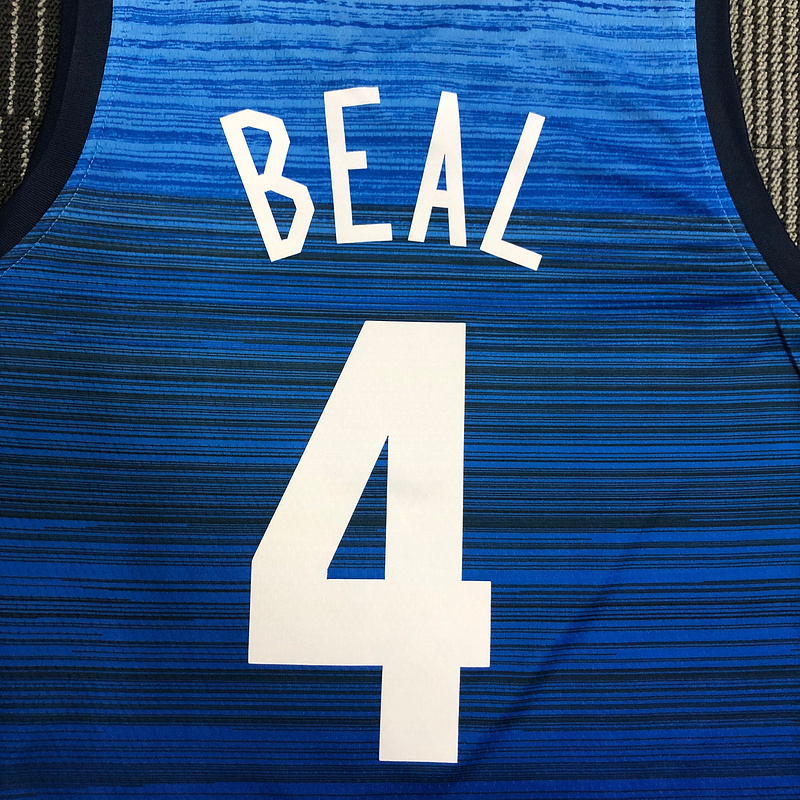 Thai Version Men's Bradley Beal Navy USA Basketball Player Jersey
