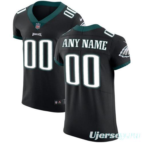 Men's Black Alternate Custom Elite Team Jersey