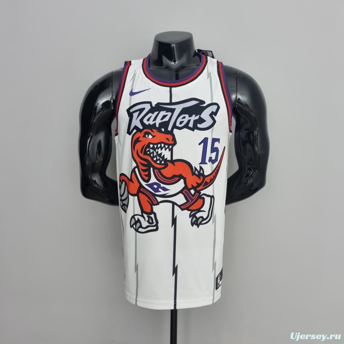 Toronto Raptors CARTER #15 White NBA Jersey