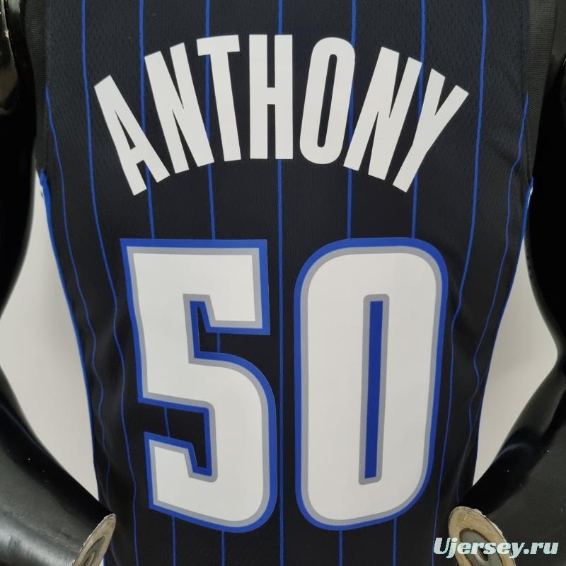 75th Anniversary Anthony#50 Orlando Magic Black NBA Jersey