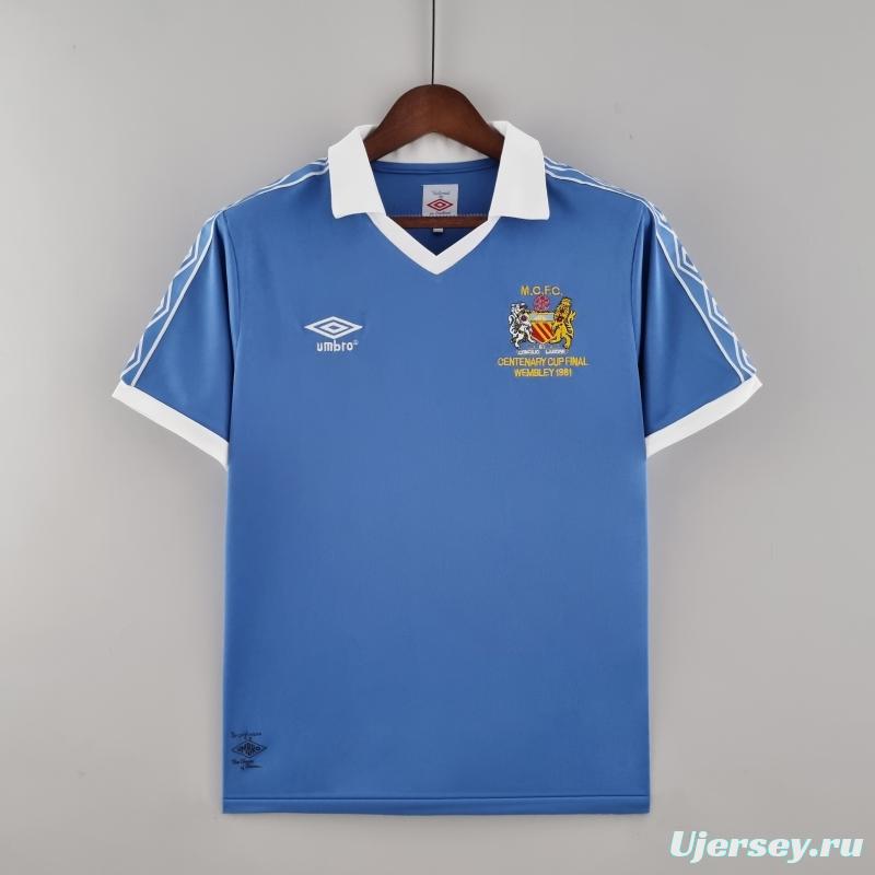 Retro Manchester City 81/82 Home Soccer Jersey