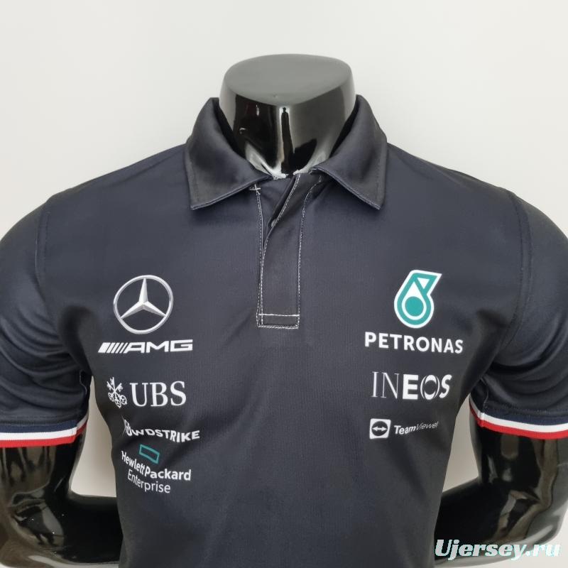 2022 F1 Formula One; Mercedes Benz #63 Polo Black