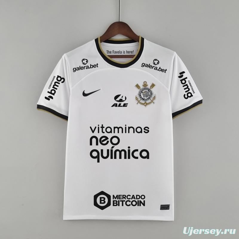 22/23 All Sponsors Corinthians Home Soccer Jersey