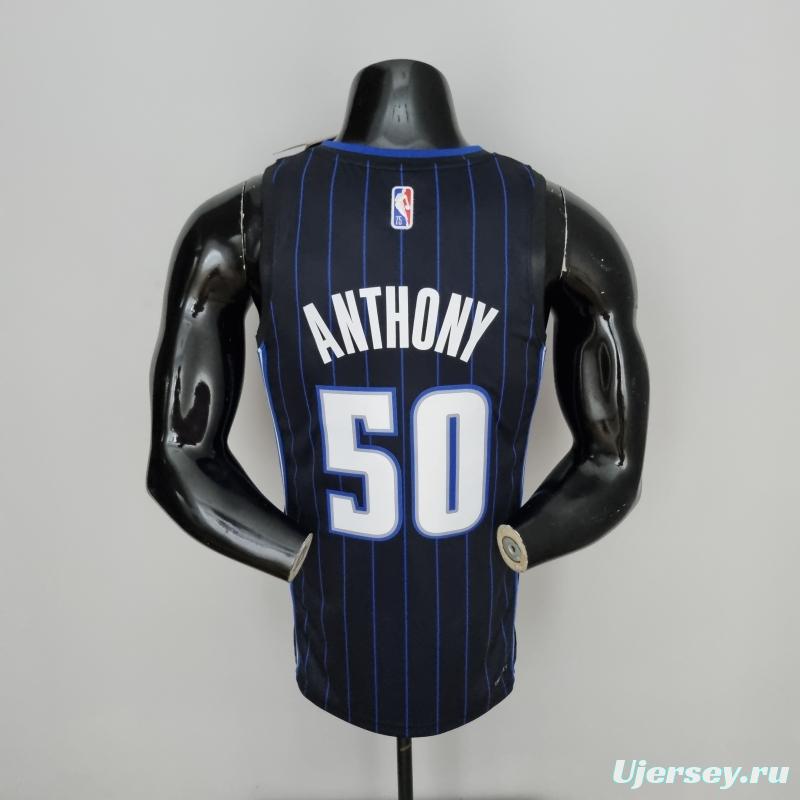 75th Anniversary Anthony#50 Orlando Magic Black NBA Jersey