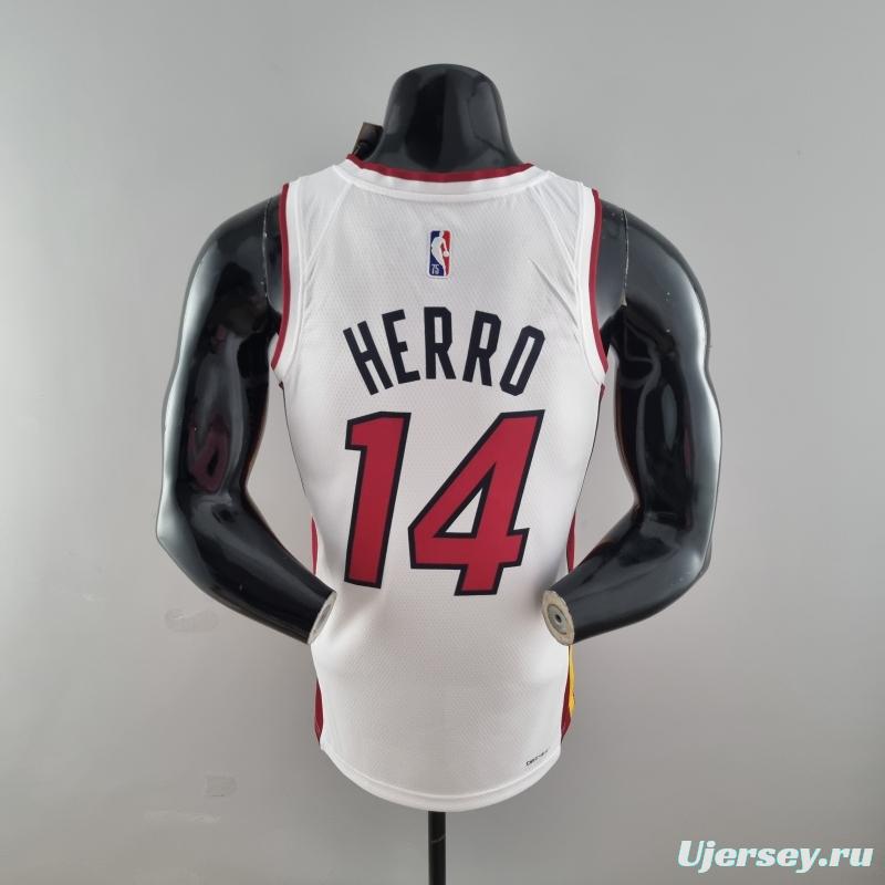 75th Anniversary Miami Heat HERRO#14 White NBA Jersey