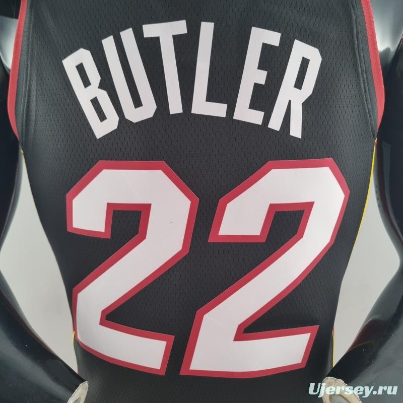 75th Anniversary Miami Heat BUTLER#22 Black NBA Jersey