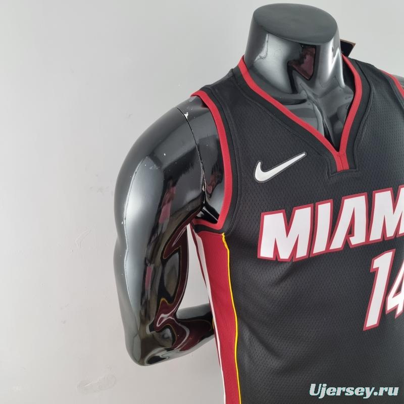 75th Anniversary Miami Heat HERRO#14 Black NBA Jersey