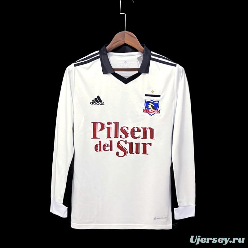 22/23 Colo Colo Home Long Sleeve  Soccer Jersey