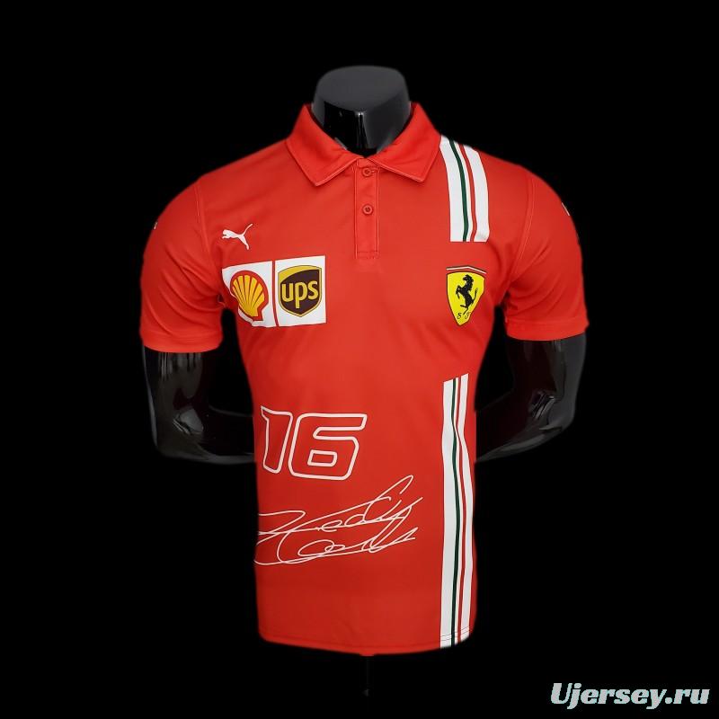 F1 Formula One 2022 Ferrari Polo Red 