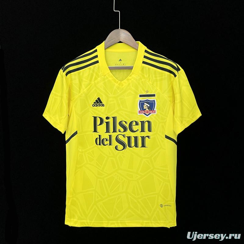 22/23 Colo Colo Goalkeeper Yellow Soccer Jersey