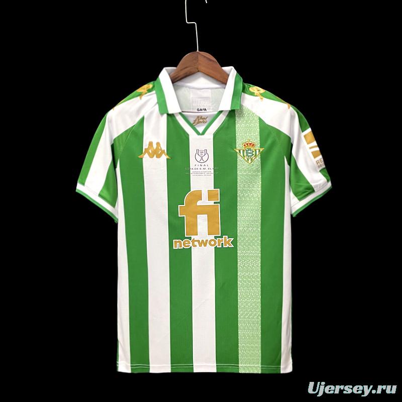 22/23 Real Betis King's Cup Version Home  Soccer Jersey