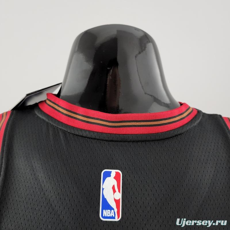 Retro Philadelphia 76ers Iverson #3 Big Meteor Black NBA Jersey 