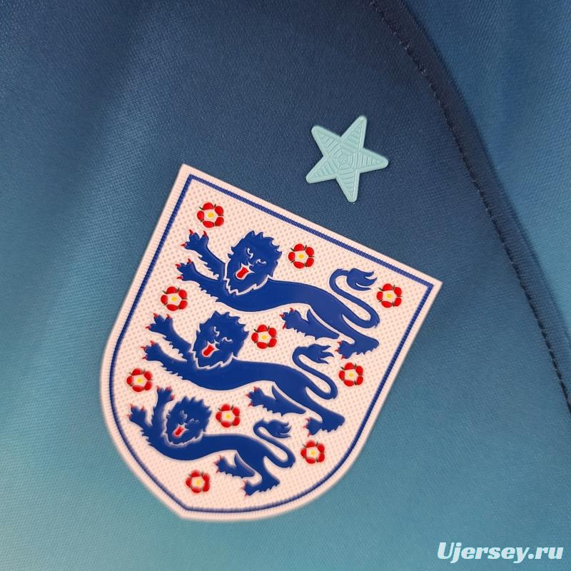 2022 England White Blue Jersey