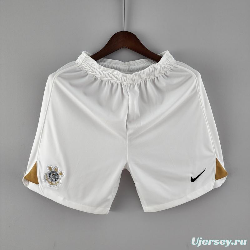 22/23 Corinthians White Soccer Shorts