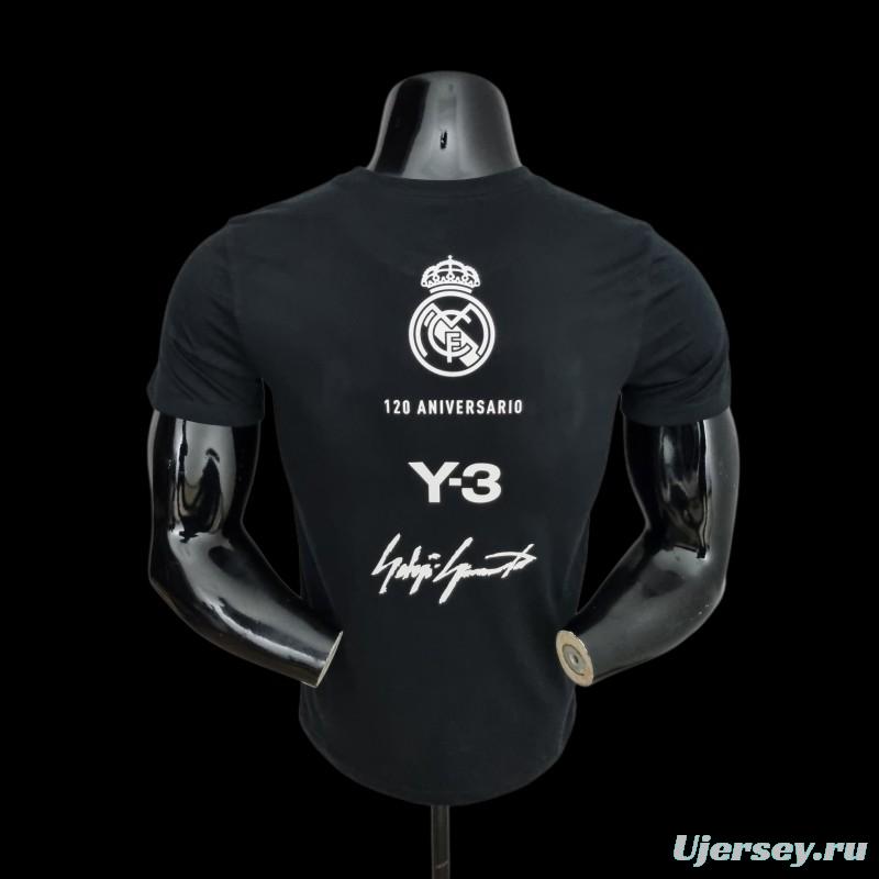 22/23 Real Madrid Y3 Black T-Shirts #0055