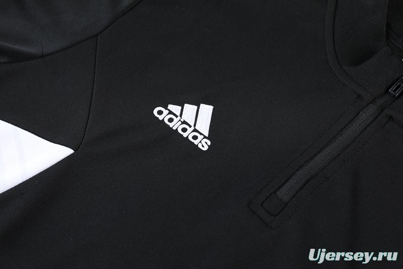 22./23 Adidas Black Half Zipper Tracksuit