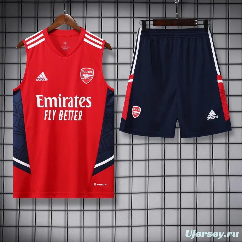 22/23 Arsenal Red Pre-match Training Jersey Vest