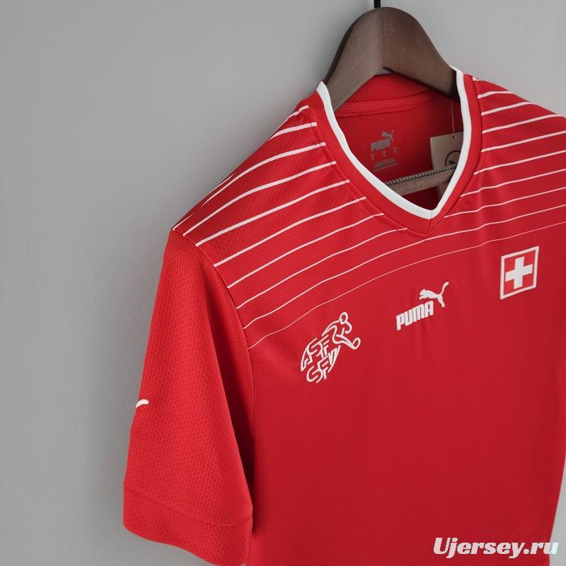 2022 Switzerland Home Soccer Jersey