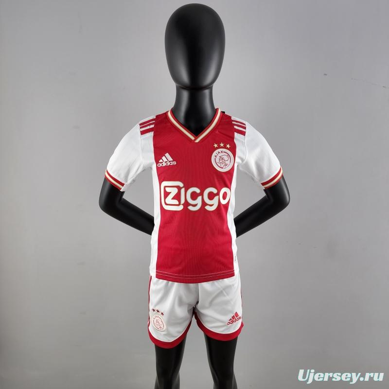 22/23 Kids Kit Ajax Home Size：16-28 Soccer Jersey