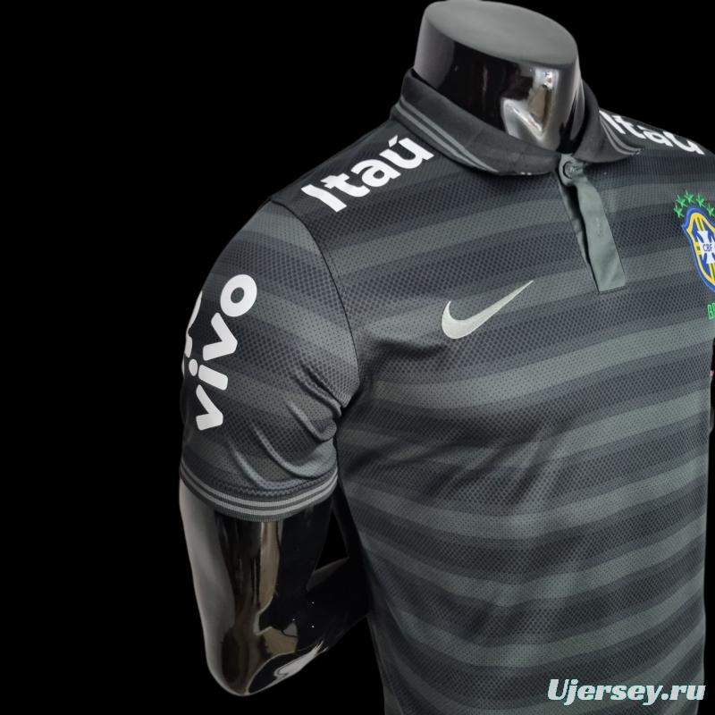 Brazil Polo Black Stripe