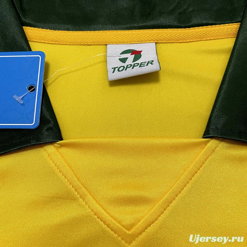 Retro 1988 Brazil Home Soccer Jersey