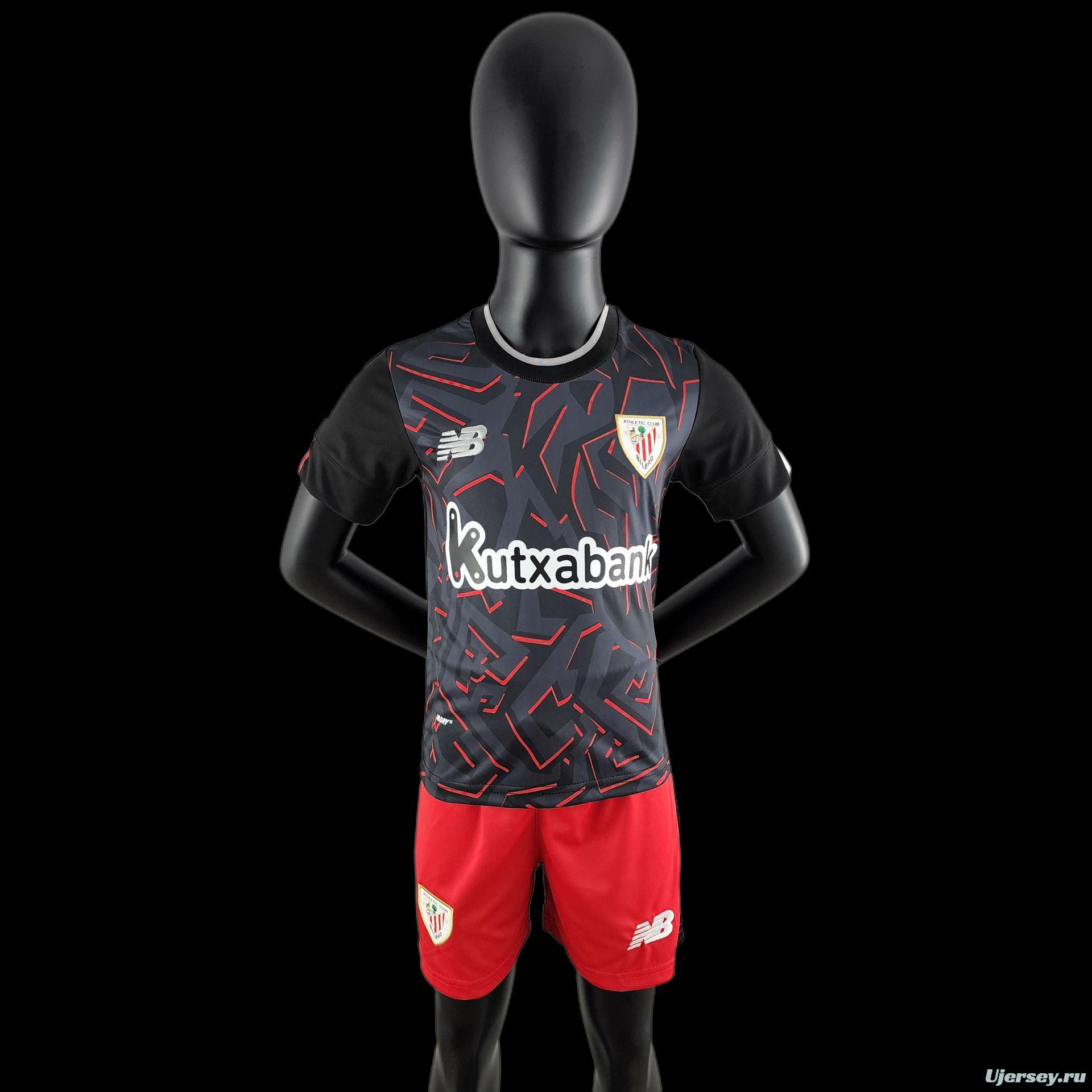 22/23 Kids Kit Athletic Bilbao Away Soccer Jersey